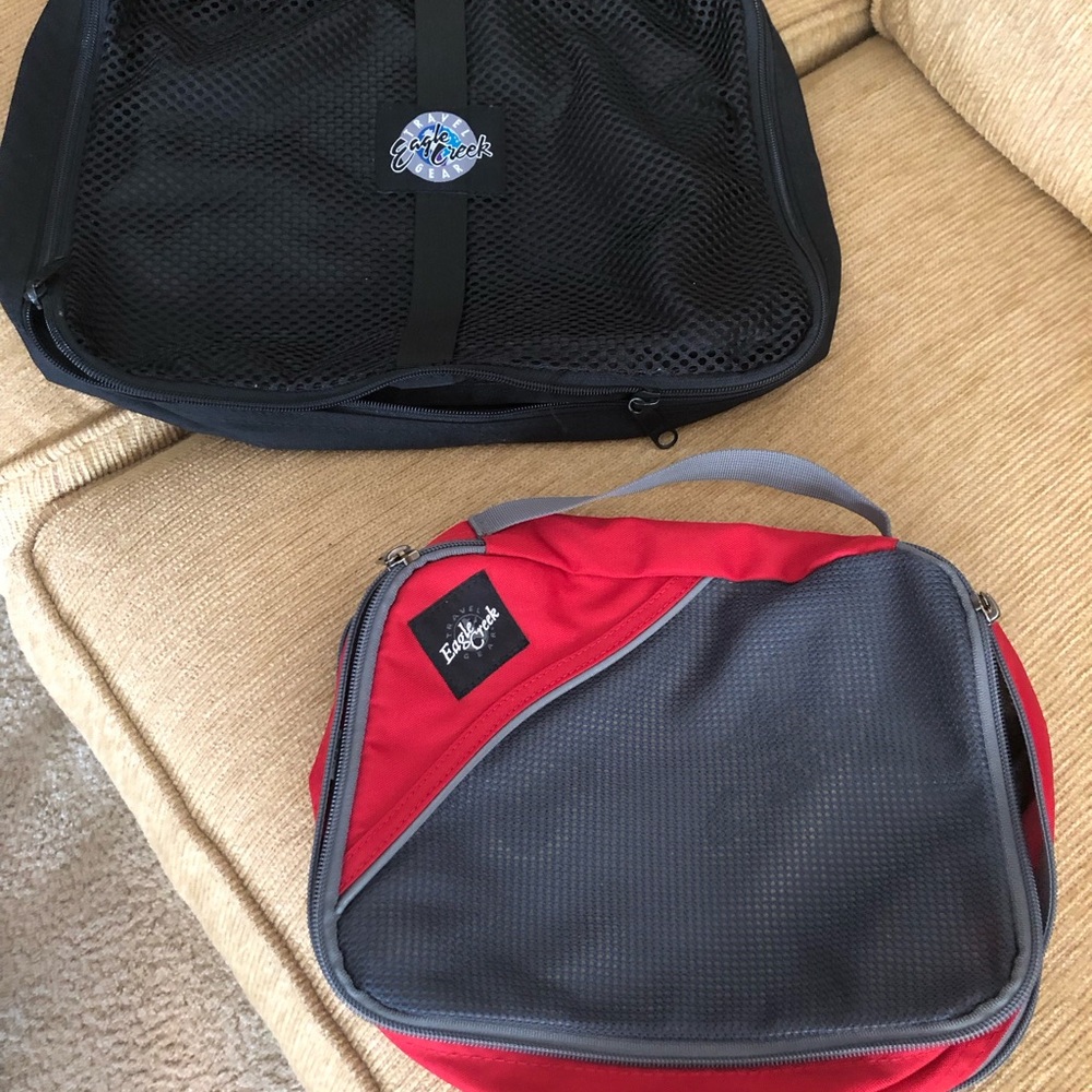 Eagle Creek Red and Gray and blsck Toiletry Travel Pouches